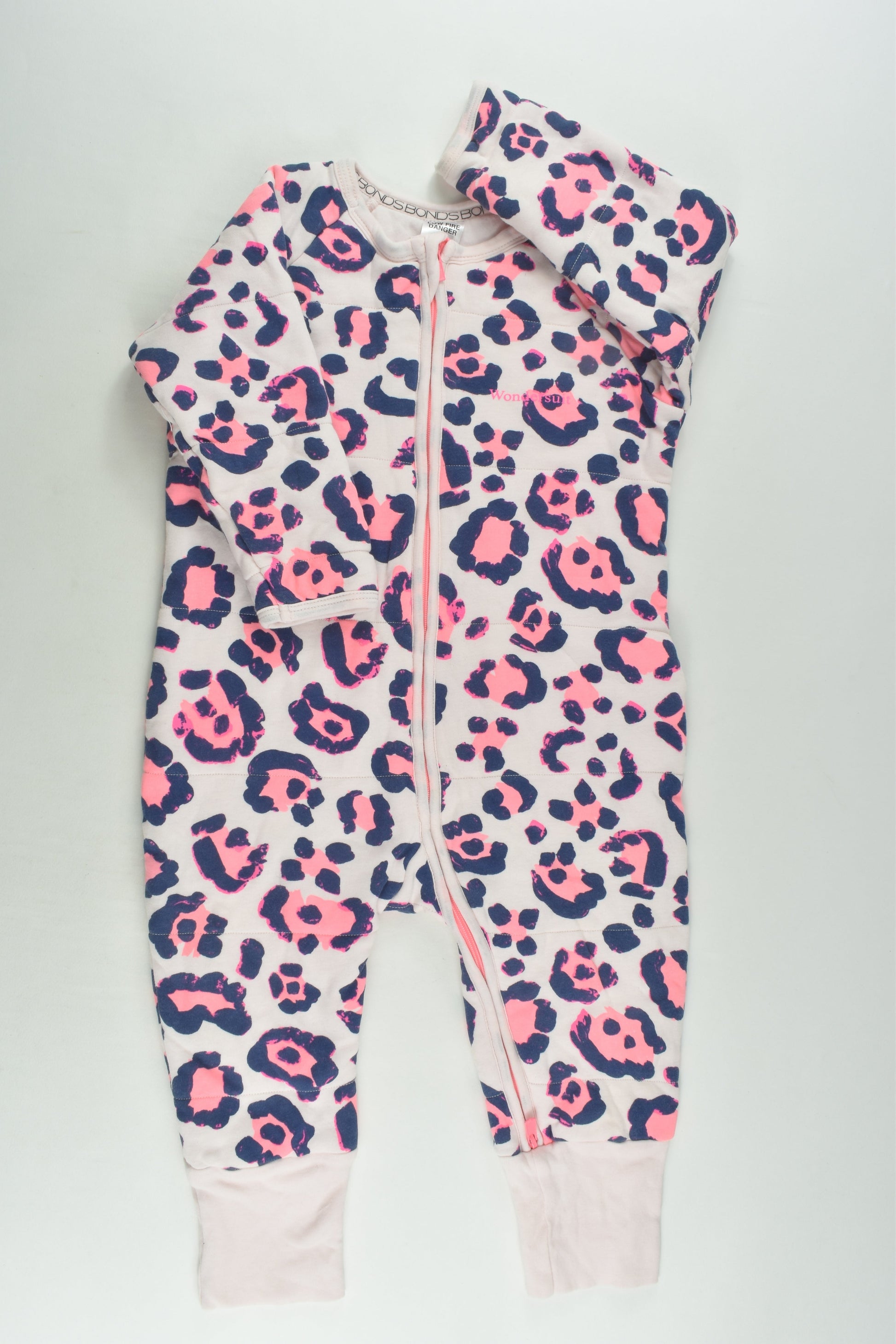 Bonds Size 1 Lightly Padded Leopard Print Wondersuit