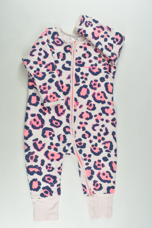 Bonds Size 1 Lightly Padded Leopard Print Wondersuit