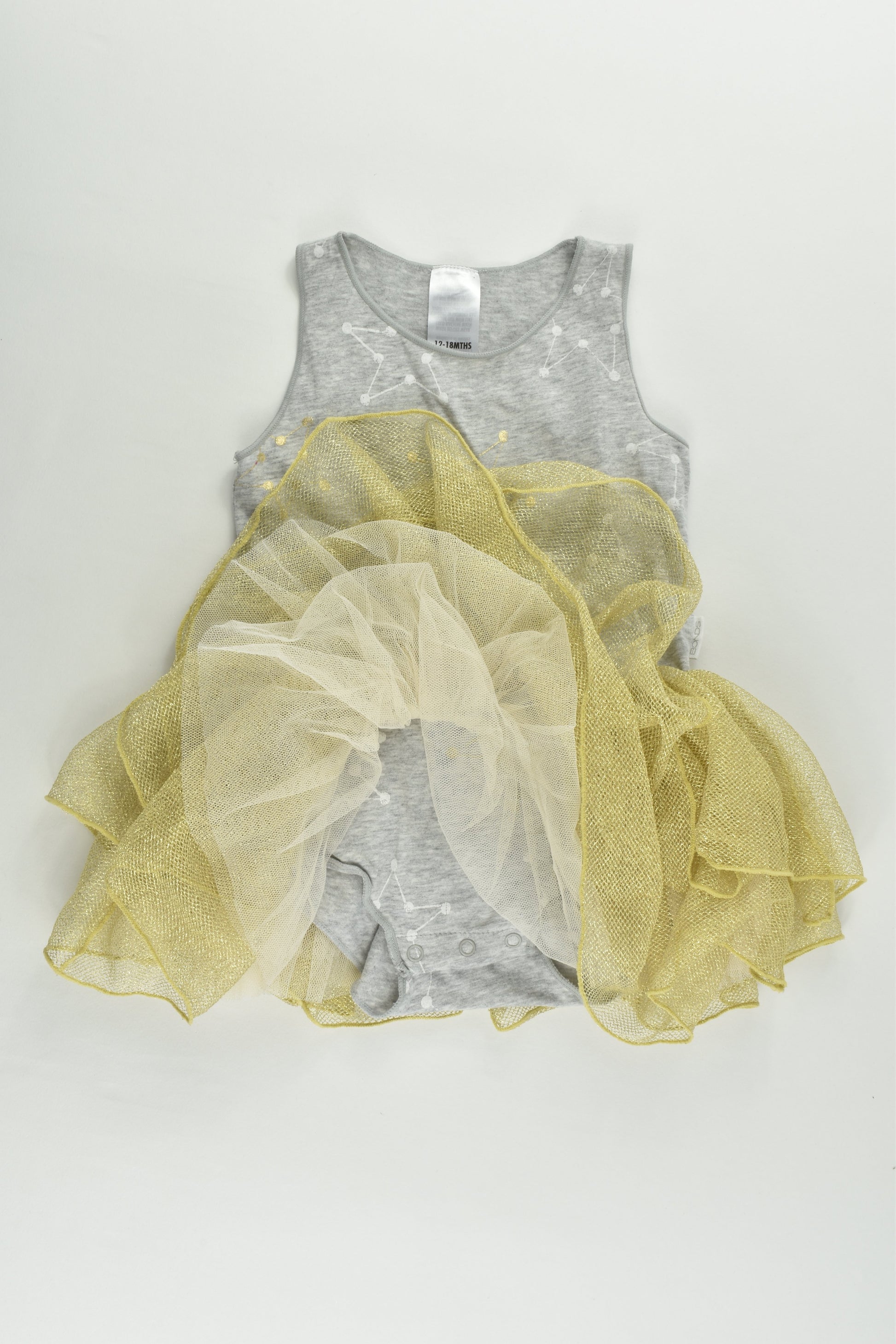 Bonds Size 1 Stars Tutu Dress with Bodysuit Underneath