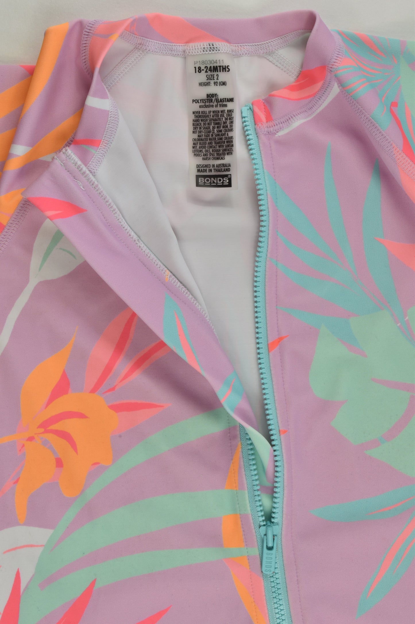 Bonds Size 2 (18-24 months) Leaves Rashie Swimsuit