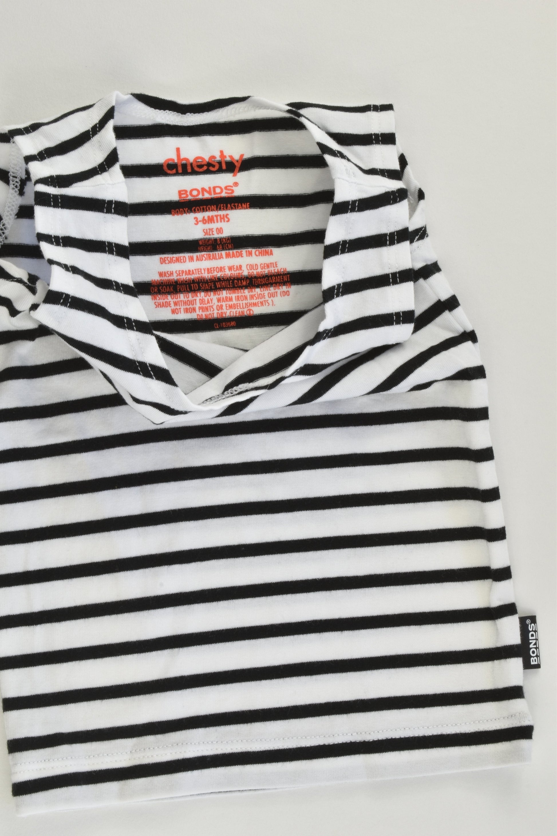Bonds Size 3-6 months (00) Striped Chesty Tank Top
