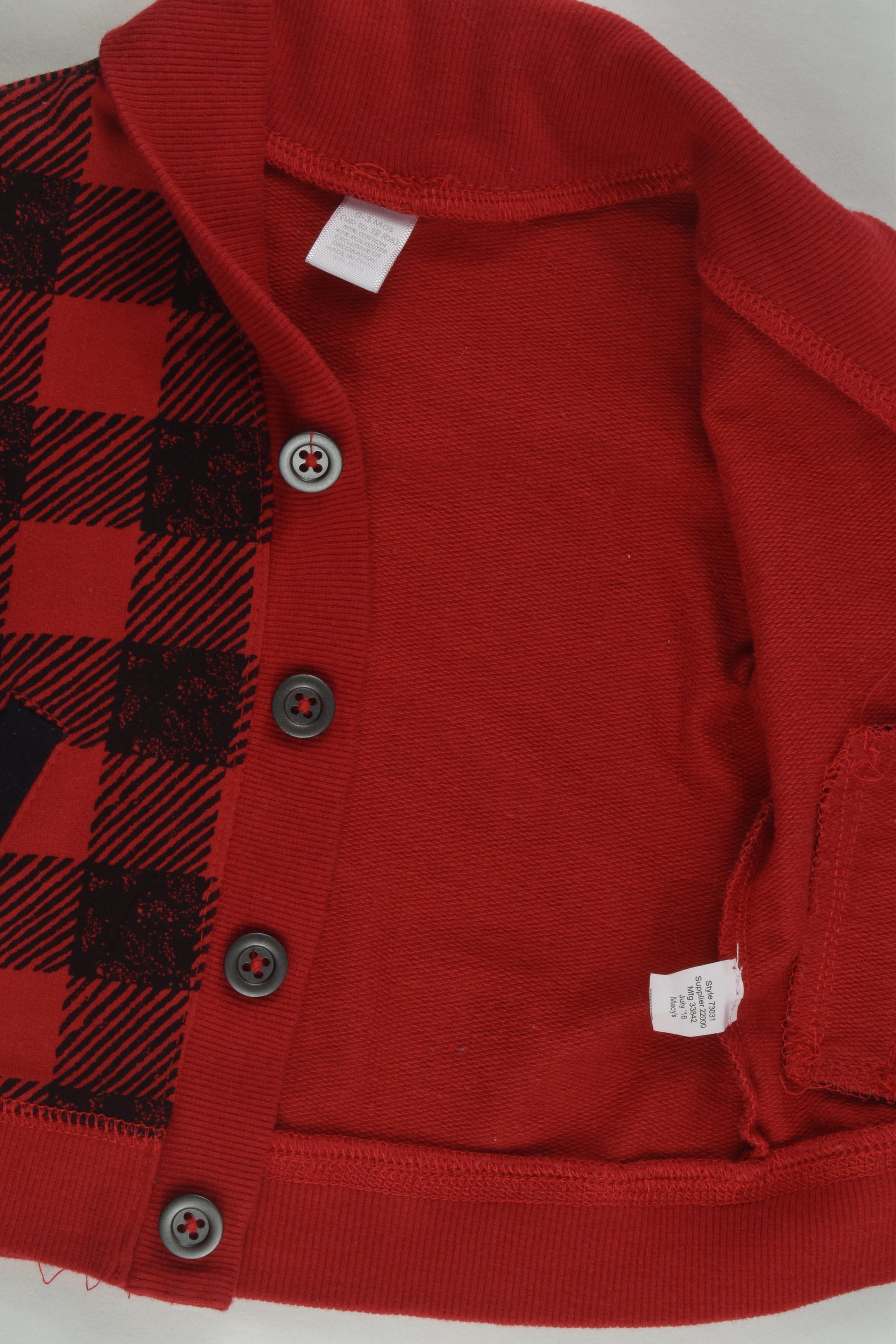 Brand Unknown (France) Size 000 (0-3 months) Checked Sweater Cardigan