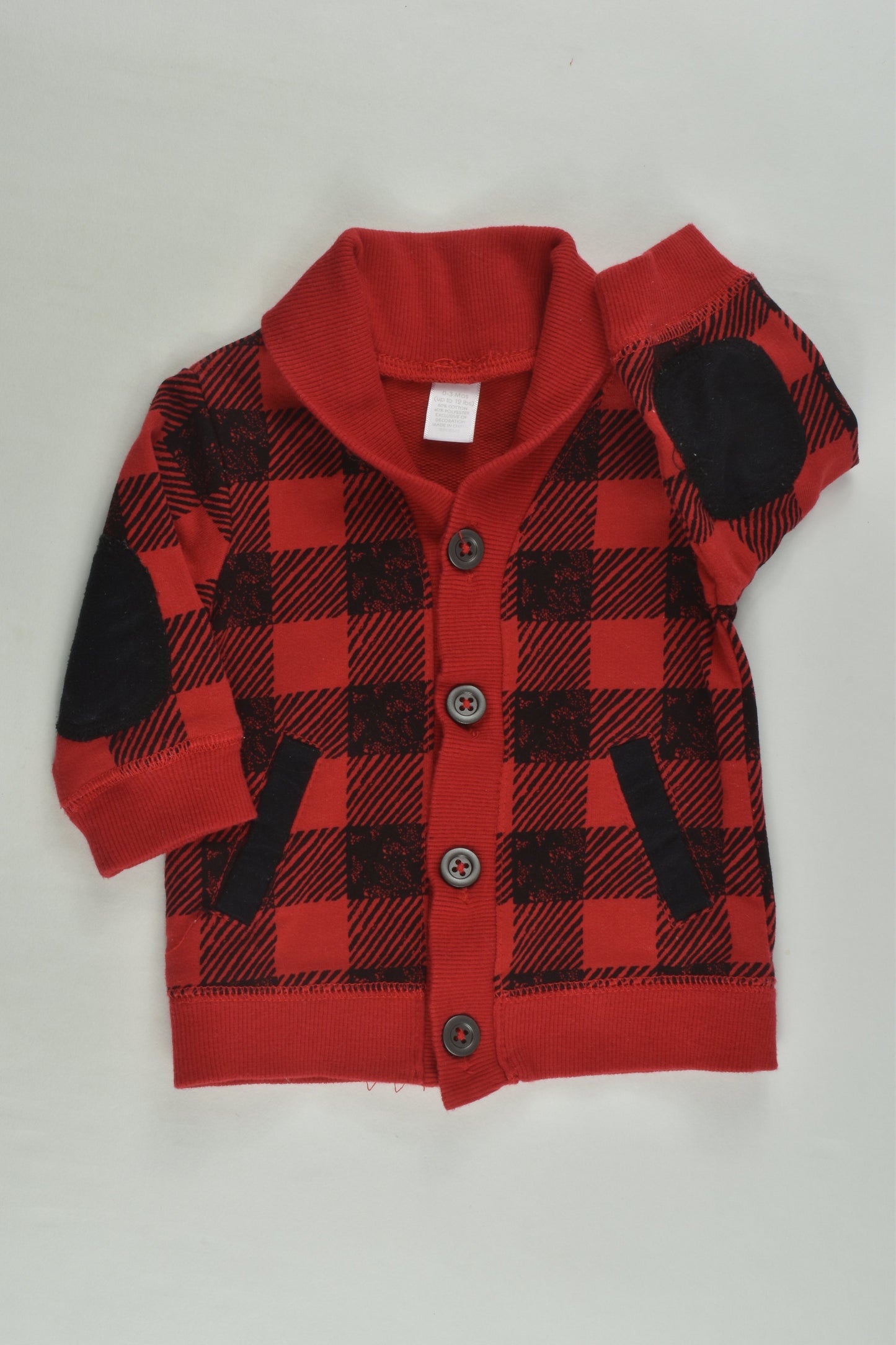 Brand Unknown (France) Size 000 (0-3 months) Checked Sweater Cardigan