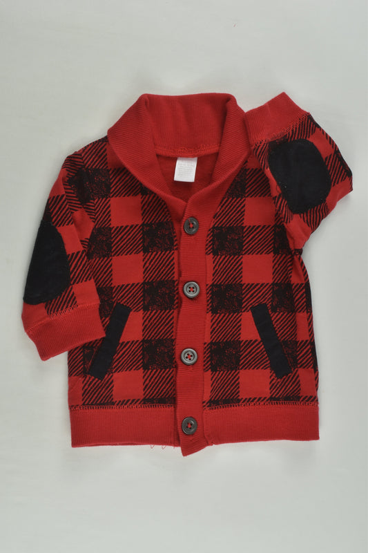 Brand Unknown (France) Size 000 (0-3 months) Checked Sweater Cardigan