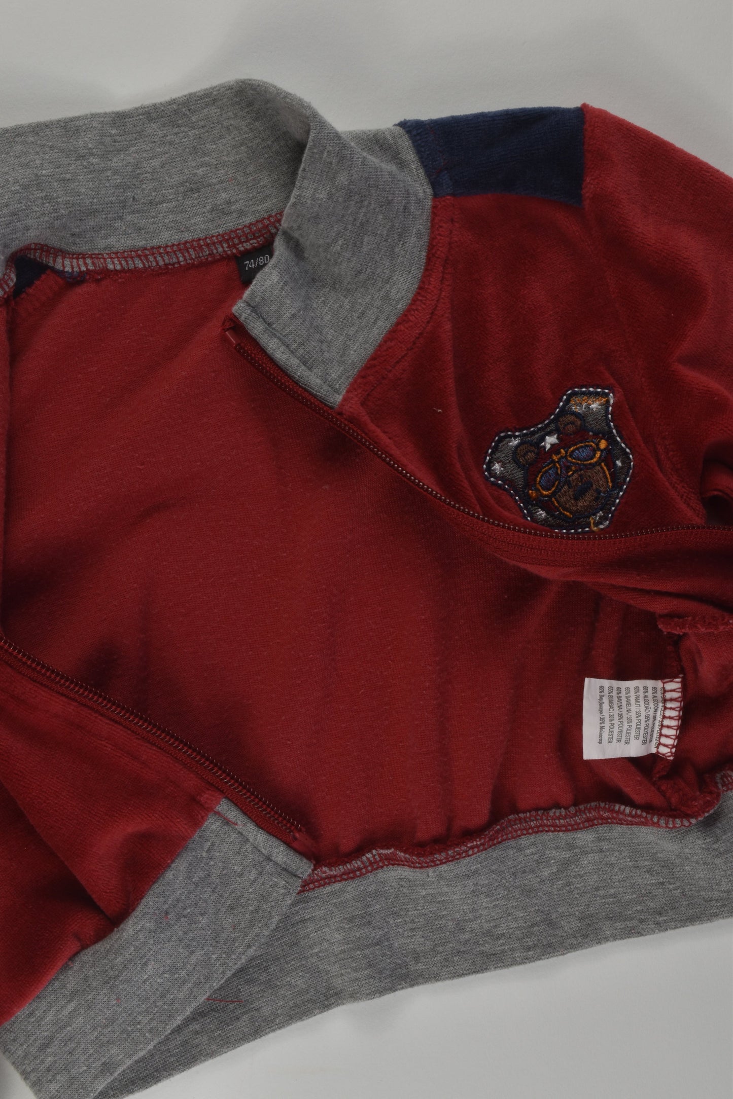 Brand Unknown Size 0 (74/80 cm) Velour Zip Jumper