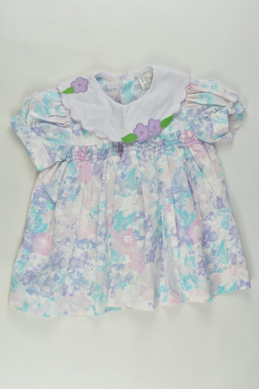 Brand Unknown Size 0 Vintage Floral Smocked Dress