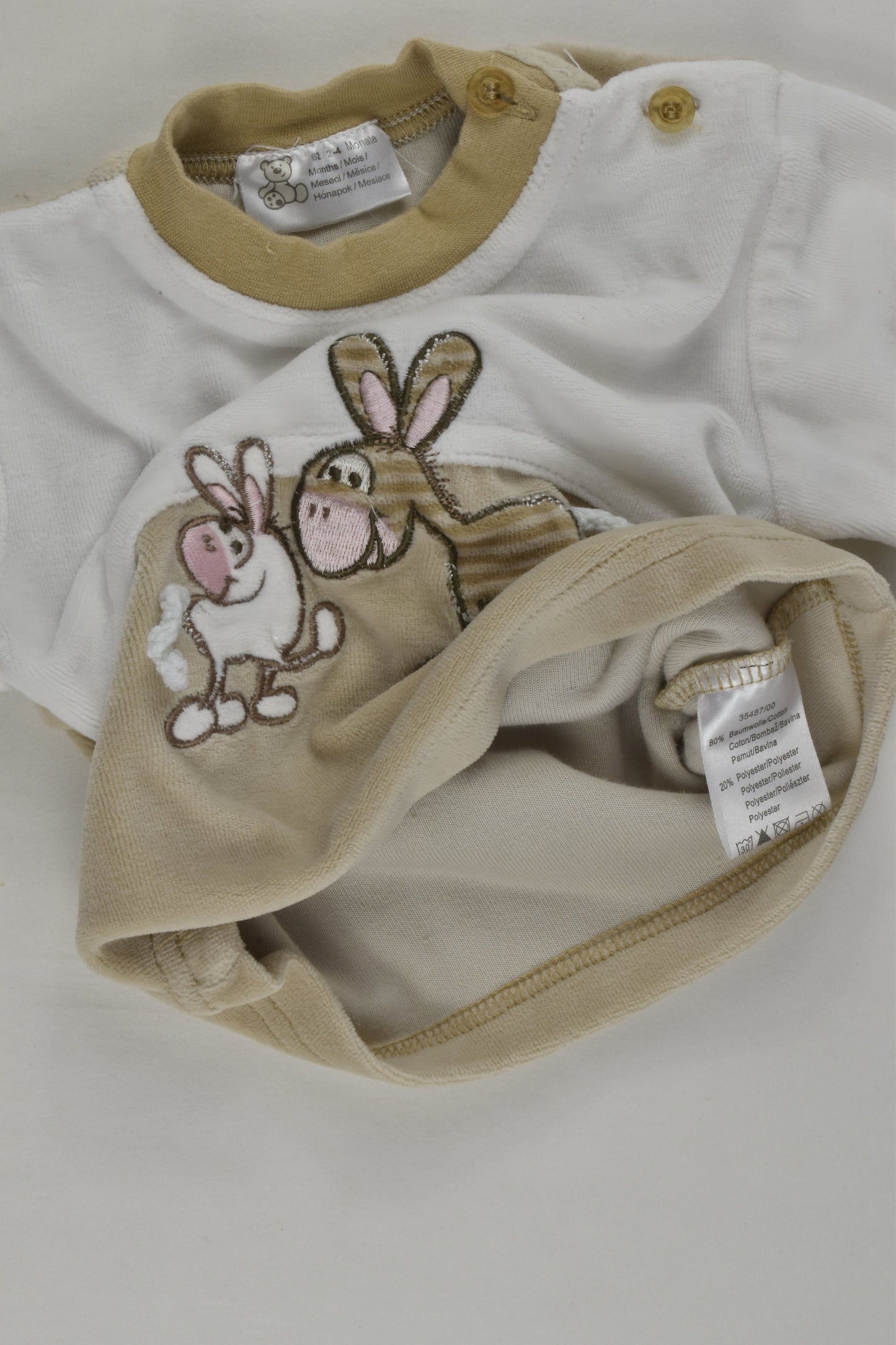 Brand Unknown Size 000 (62 cm) Donkeys Velour Top