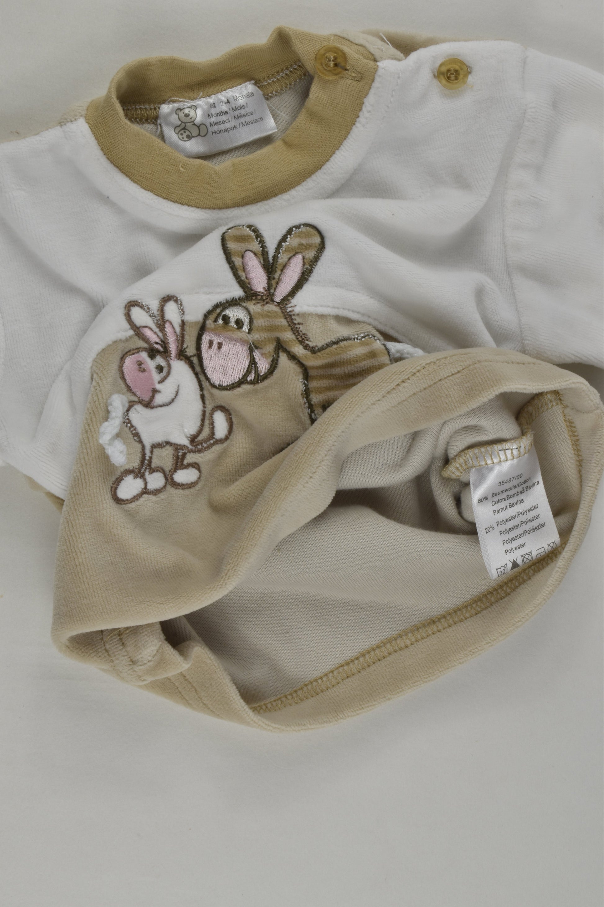 Brand Unknown Size 000 (62 cm) Donkeys Velour Top