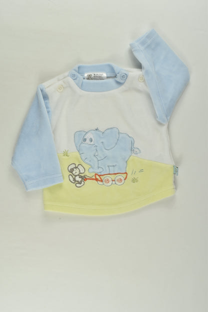 Brand Unknown Size 000 (62 cm) Elephant and Mouse Velour Top
