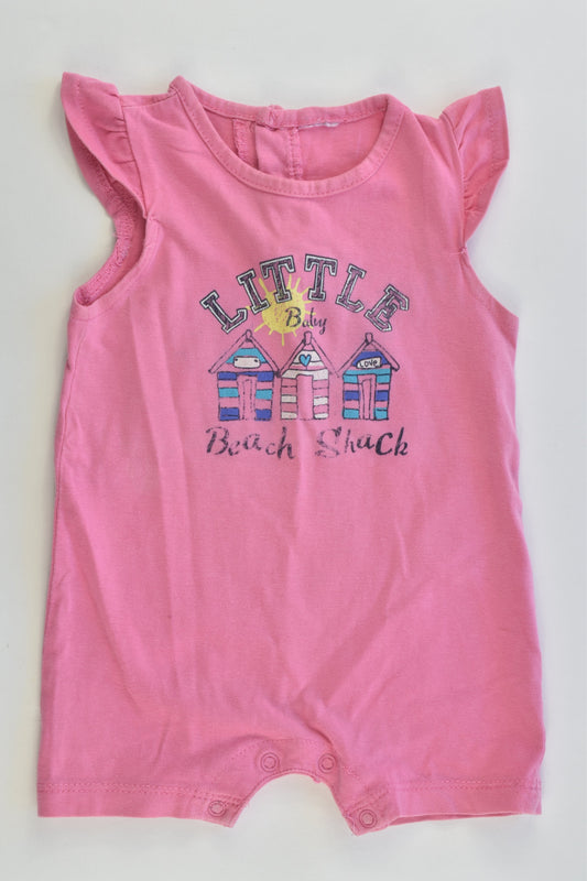 Brand Unknown Size 000 'Little Baby Beach Shack' Short Romper