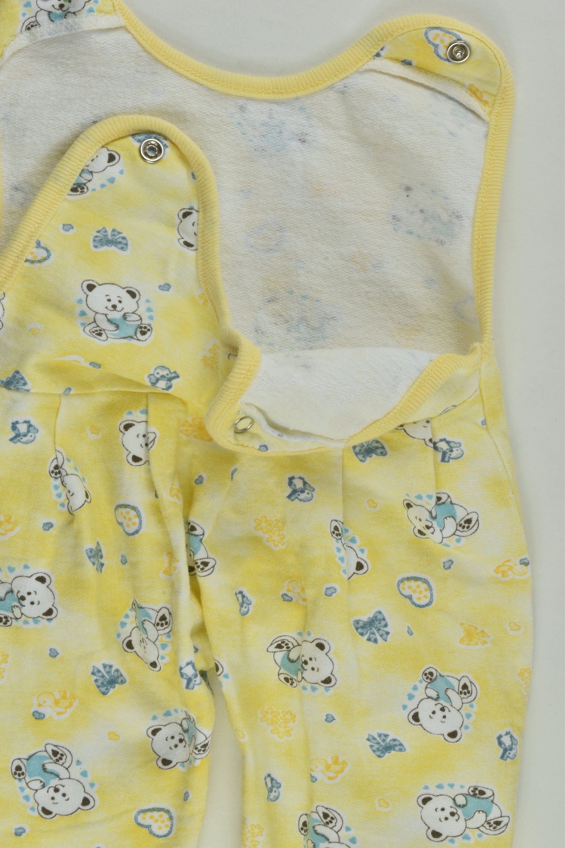 Brand Unknown Size 0000 Teddy Bears Footed Overalls