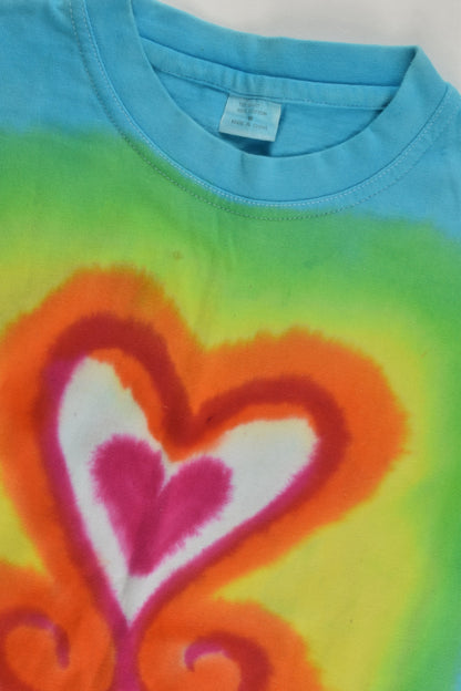 Brand Unknown Size 10 Tie-Dye Love Heart T-shirt
