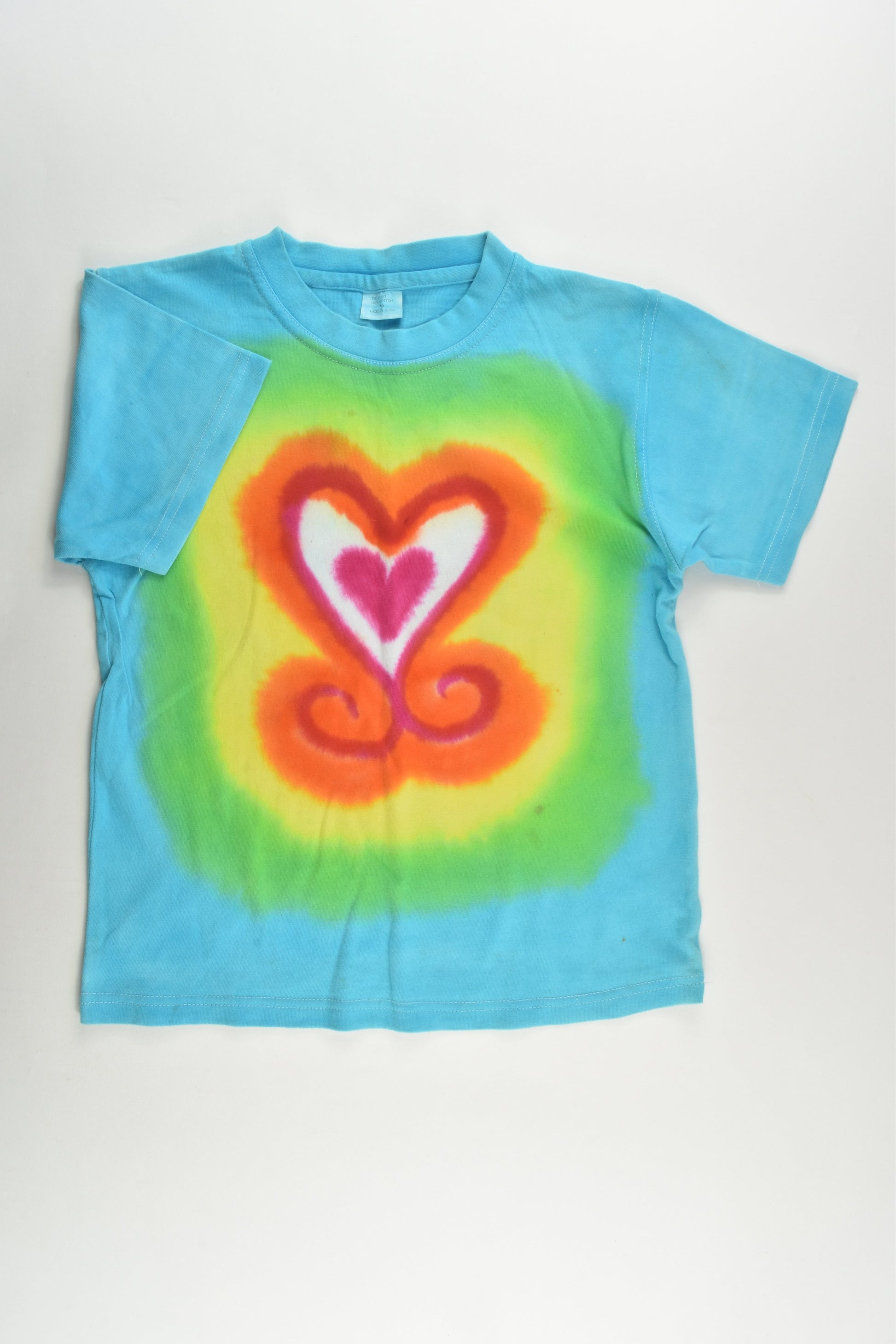 Brand Unknown Size 10 Tie-Dye Love Heart T-shirt