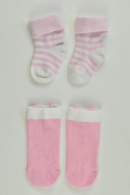 Brand Unknown Size approx 0-3 months Baby Socks