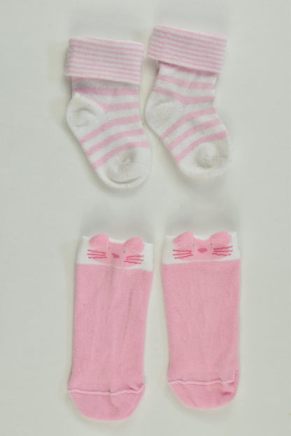 Brand Unknown Size approx 0-3 months Baby Socks