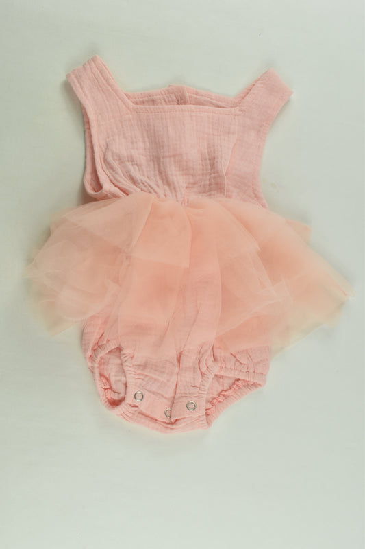 Brand Unknown Size approx 0 Muslin Tulle Romper