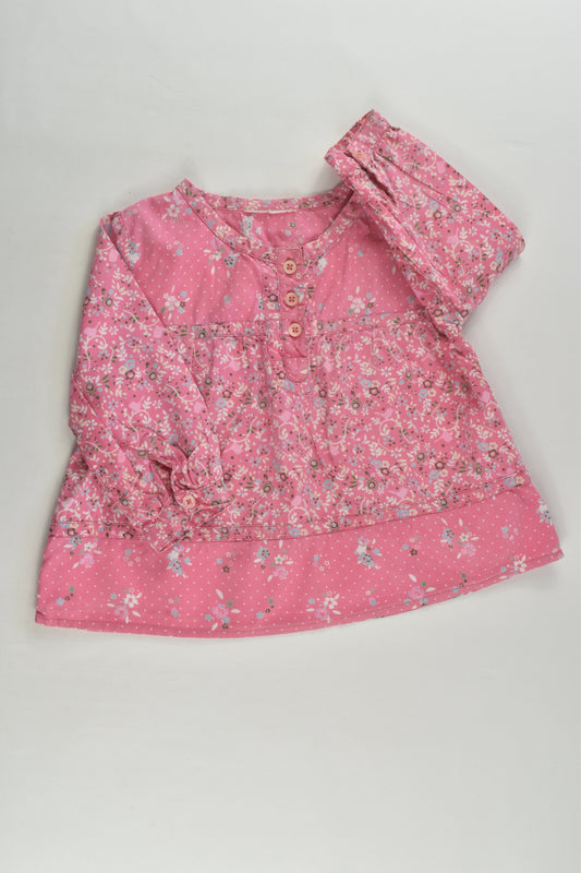 Brand Unknown Size approx 1 Birds and Flowers Blouse