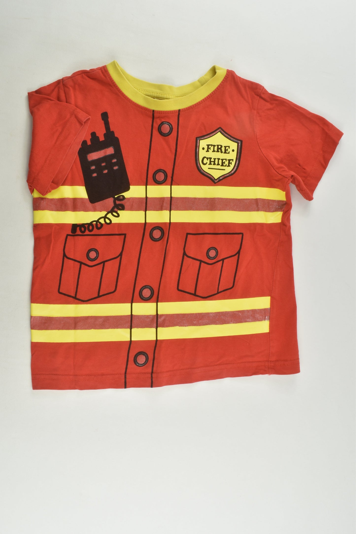 Brand Unknown Size approx 4-5 'Fire Chief' T-shirt