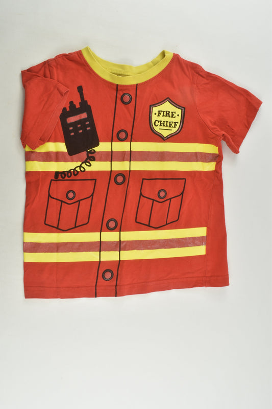 Brand Unknown Size approx 4-5 'Fire Chief' T-shirt