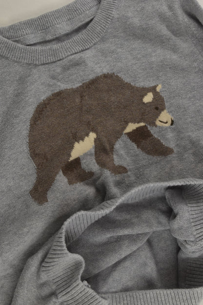 Brand Unknown Size approx 4 Bear Knit Jumper