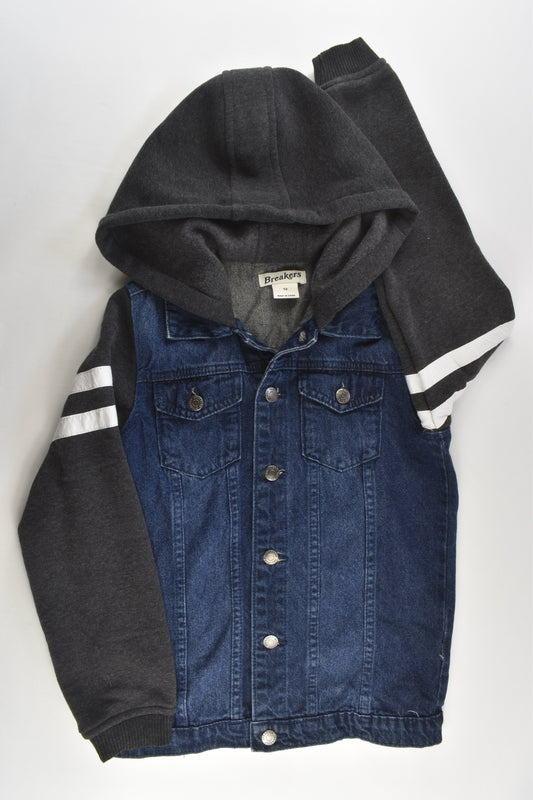 Breakers Size 12 Hooded Denim Jacket