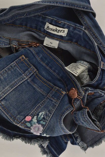 Breakers Size 12 Short Denim Overalls