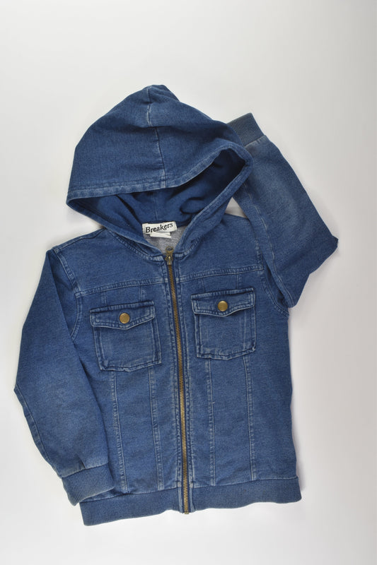 Breakers Size 5 Denim-like Zip Jumper