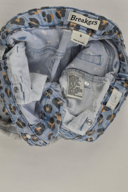 Breakers Size 5 Leopard Print Denim Shorts
