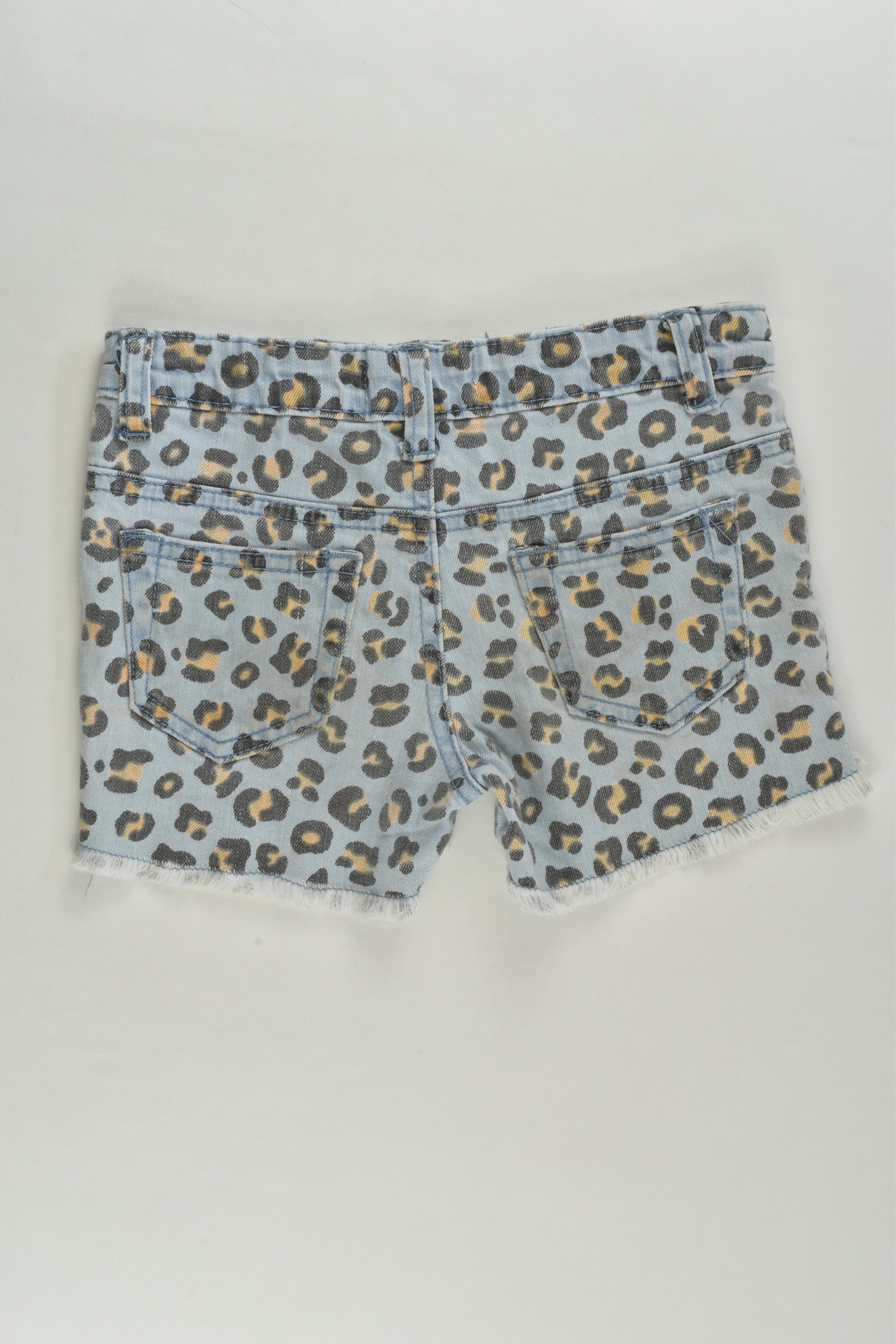 Breakers Size 5 Leopard Print Denim Shorts