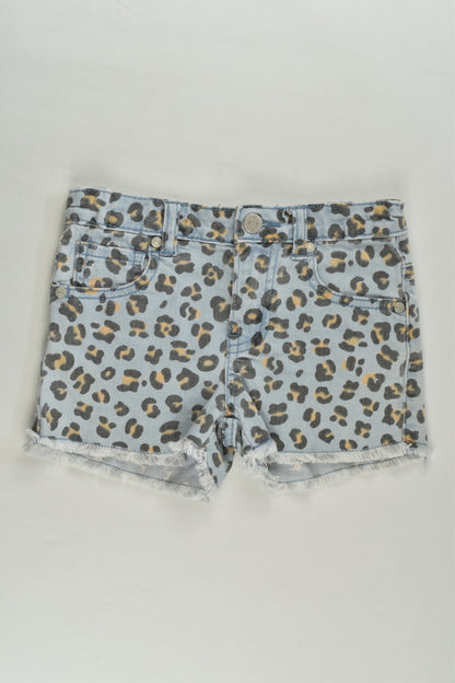 Breakers Size 5 Leopard Print Denim Shorts