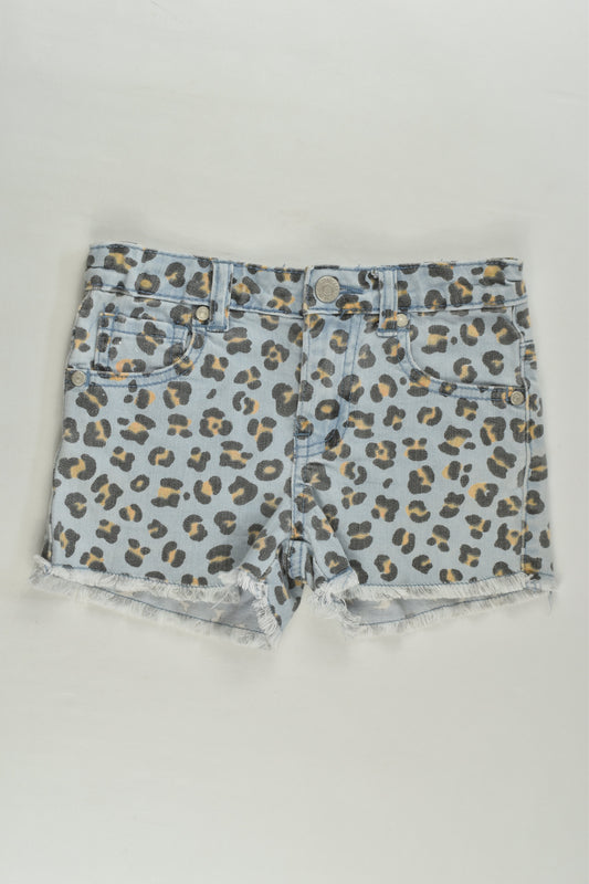 Breakers Size 5 Leopard Print Denim Shorts