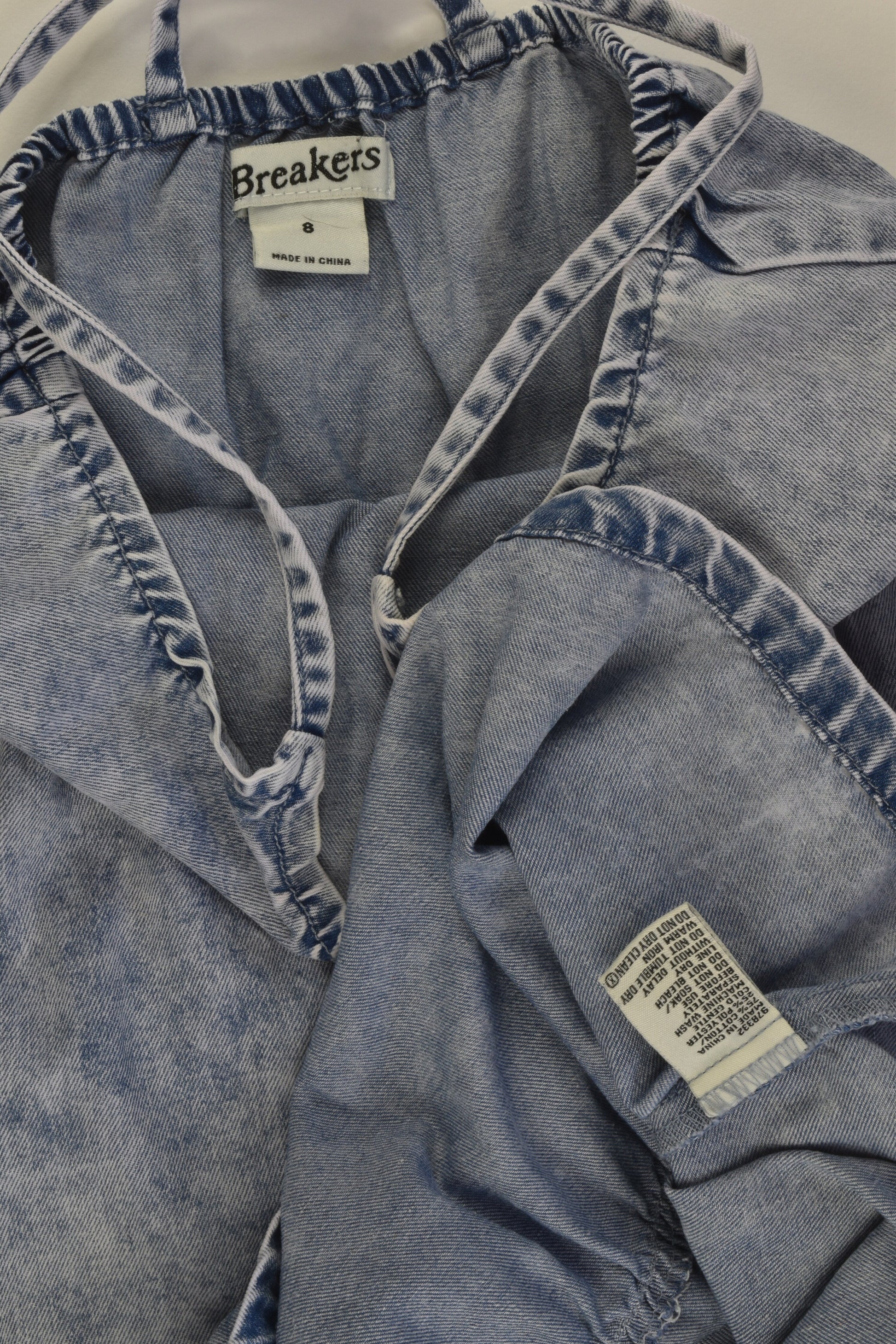 Breakers Size 8 Acid Wash Denim Dress