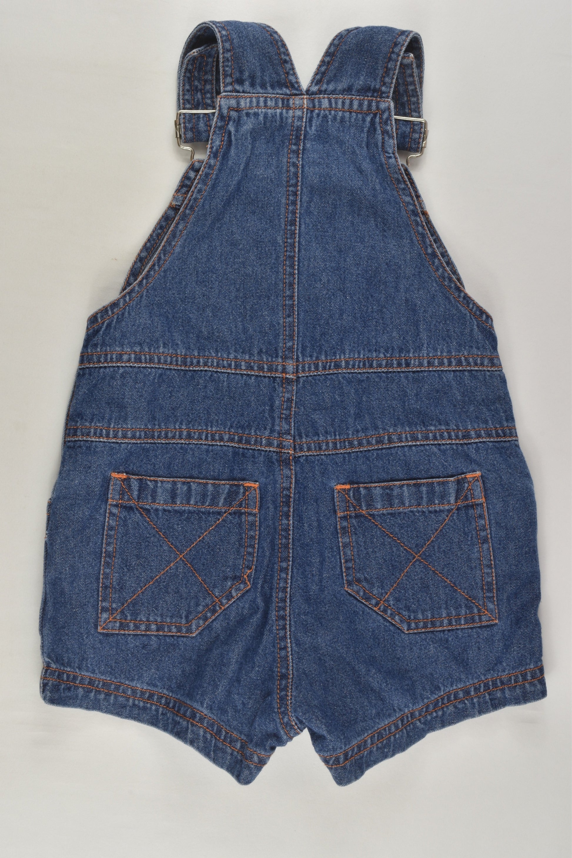 Bright Bots Size 00 Short Denim Overalls