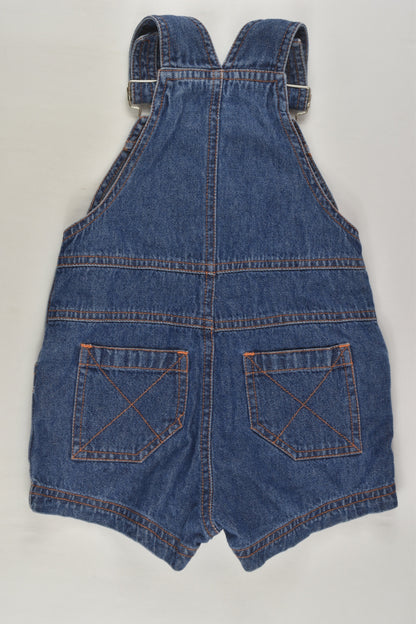 Bright Bots Size 00 Short Denim Overalls