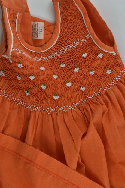 Brodé Main Madagascar Size 2 Smocked Dress