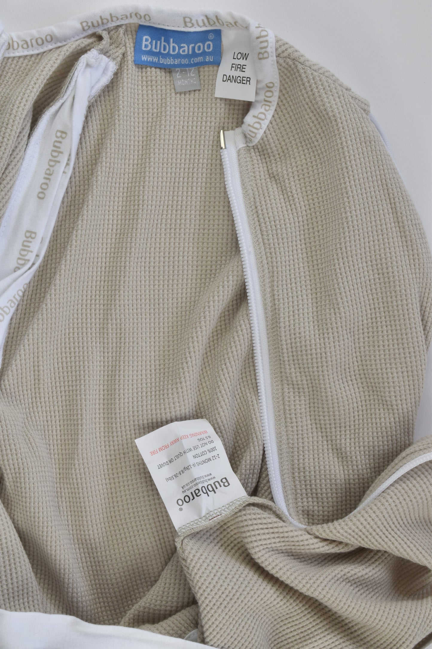 Bubbaroo Size 2-12 months Tog 0.5 Joey Pod Transitional Swaddle Bag