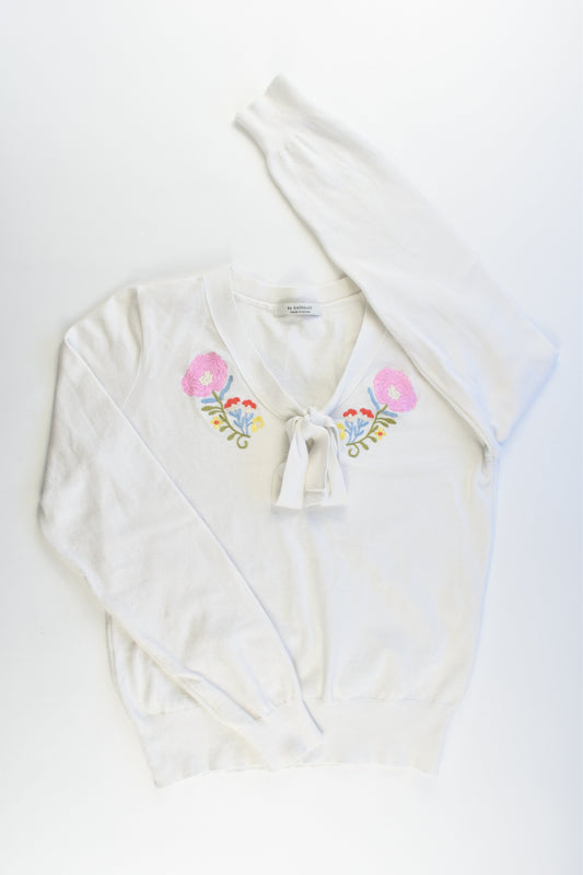 By Bolltouch Size approx 10-12 Knitted Jumper with Floral Embroidery
