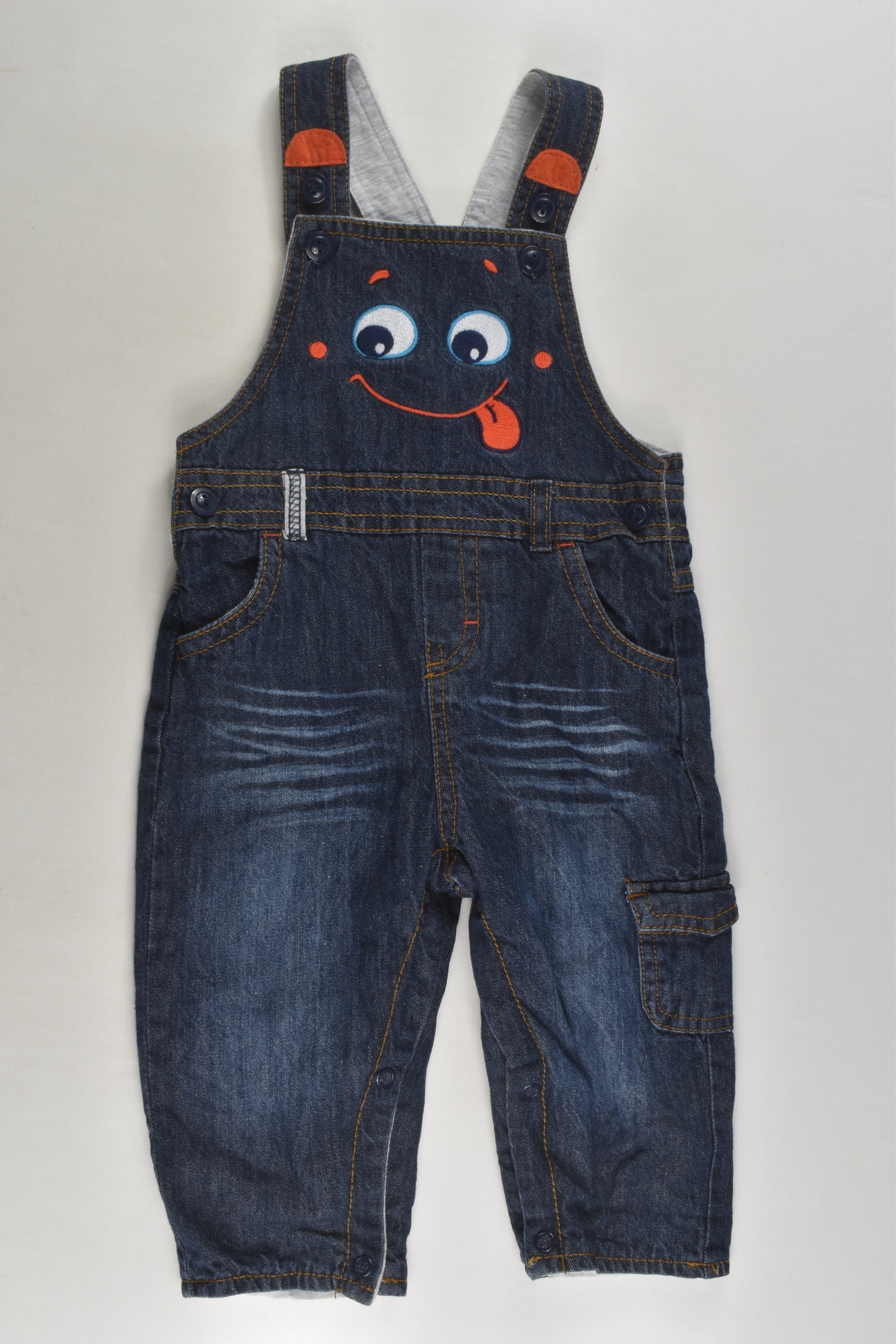 C&A Baby Club Size 00 (68 cm) Lined Denim Overalls