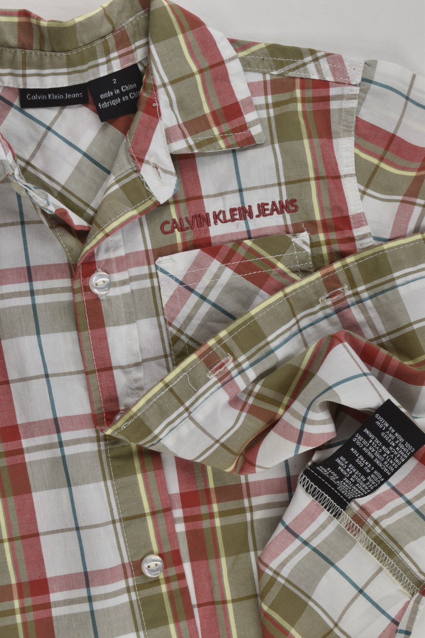 Calvin Klein Jeans Size 2 Checked Shirt