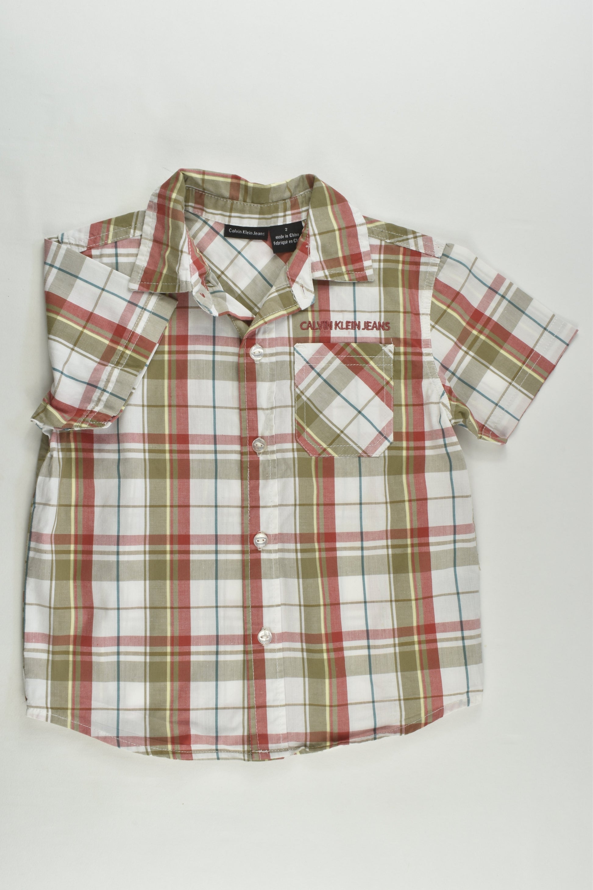 Calvin Klein Jeans Size 2 Checked Shirt