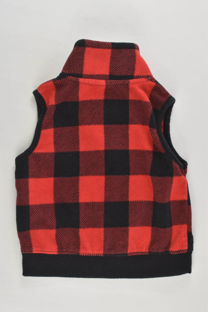 Carter's Size 0 (12 months) Checked 'Polar Explorer' Fleece Vest