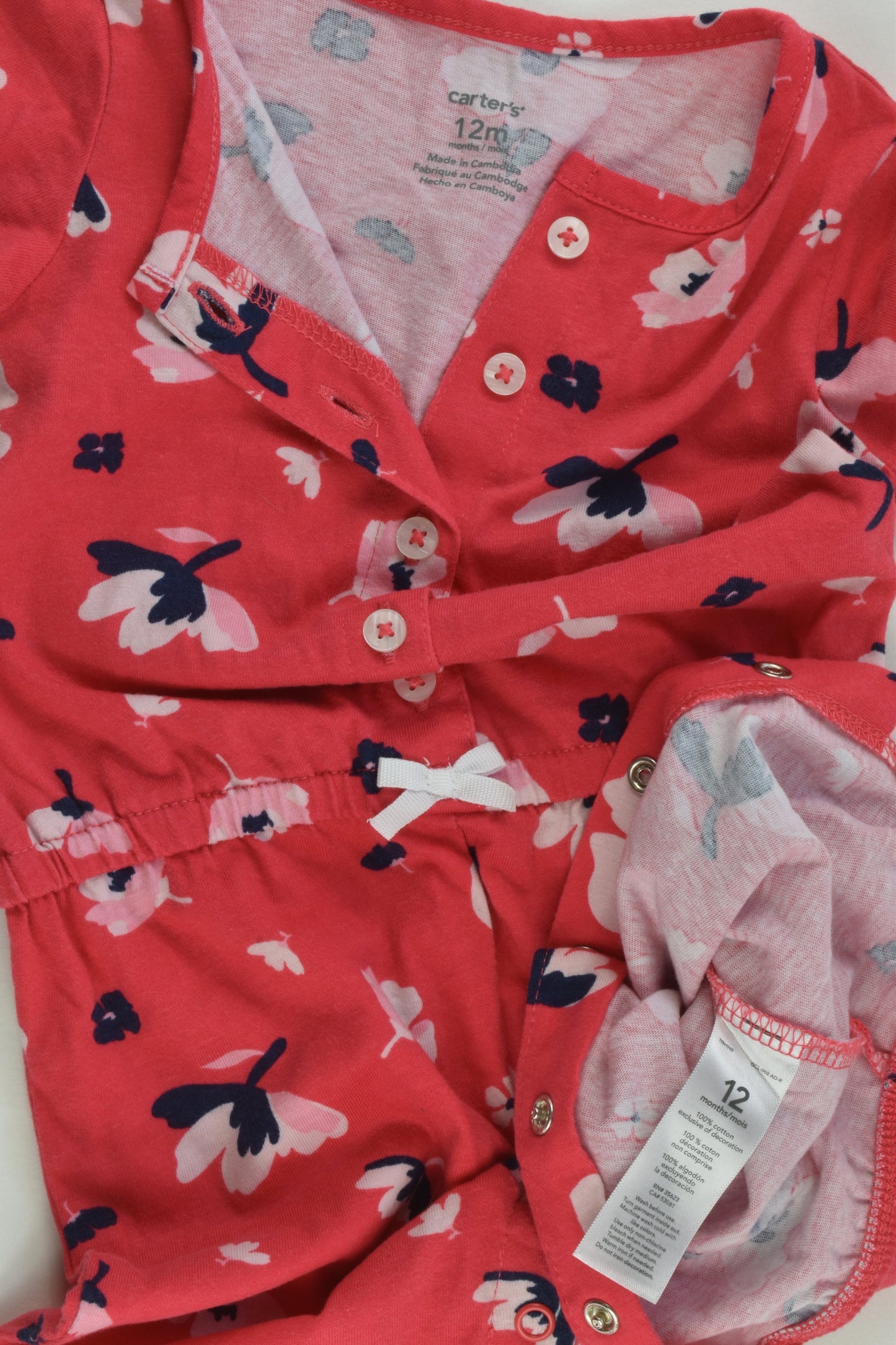 Carter's Size 0 (12 months) Floral Playsuit