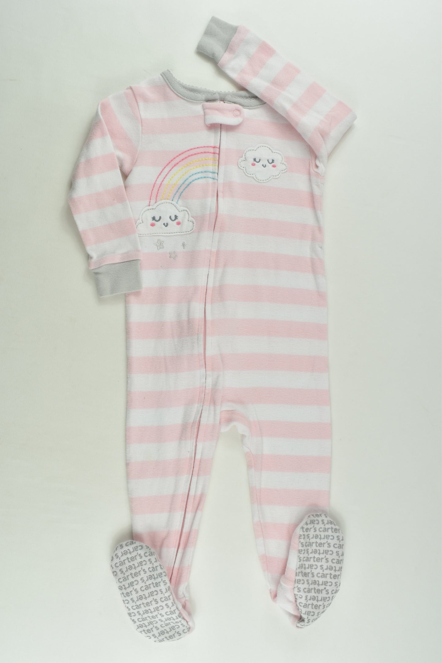 Carter's Size 0 (12 months) Rainbow Footed Romper