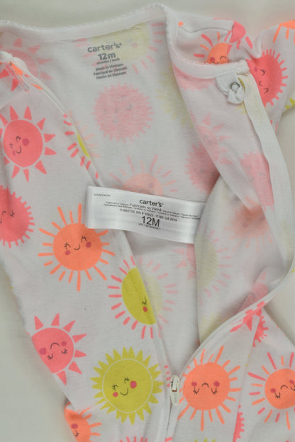 Carter's Size 0 (12 months) Sun Footed Romper
