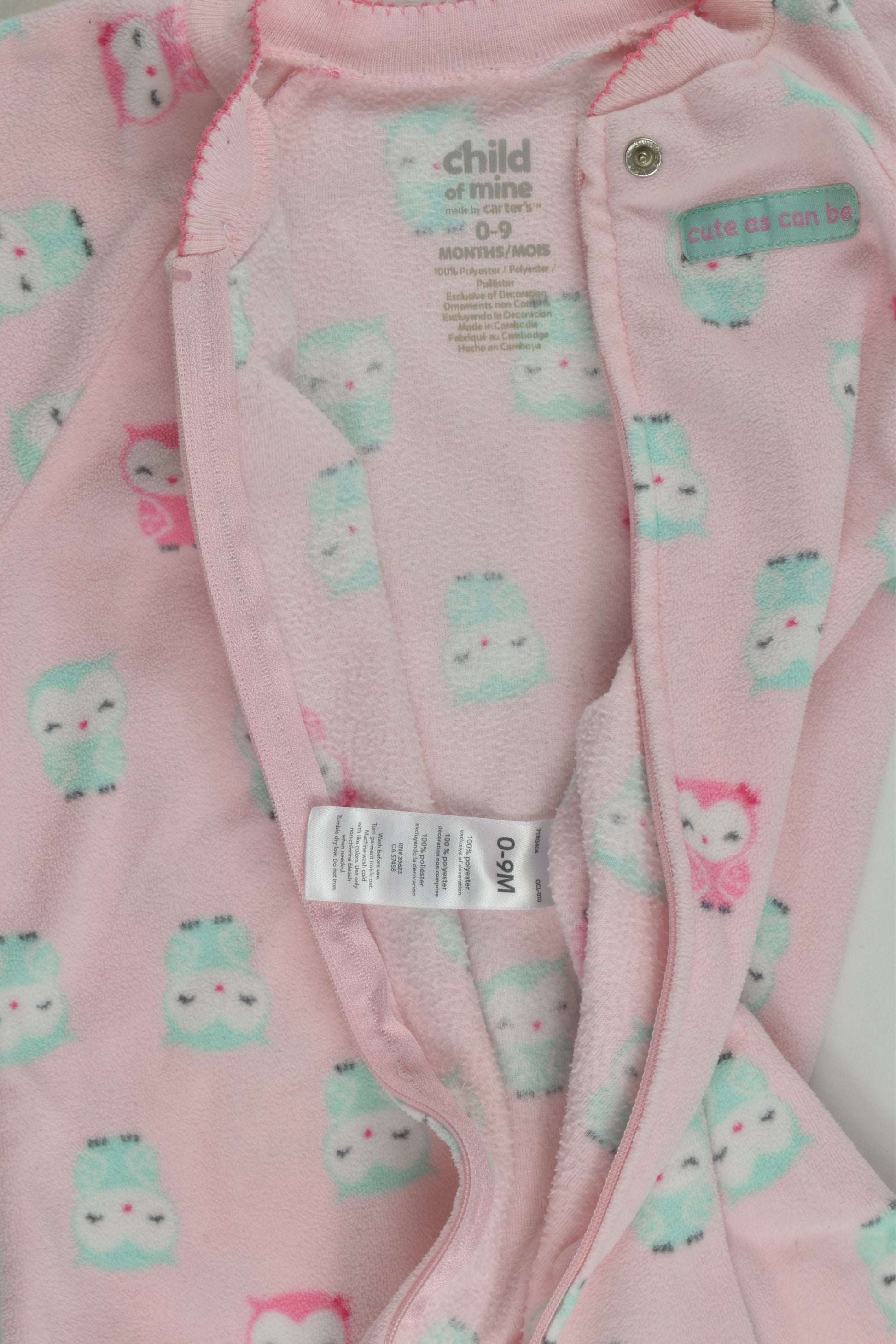 Carter's Size 0-9 months Fleece Sleeping Bag