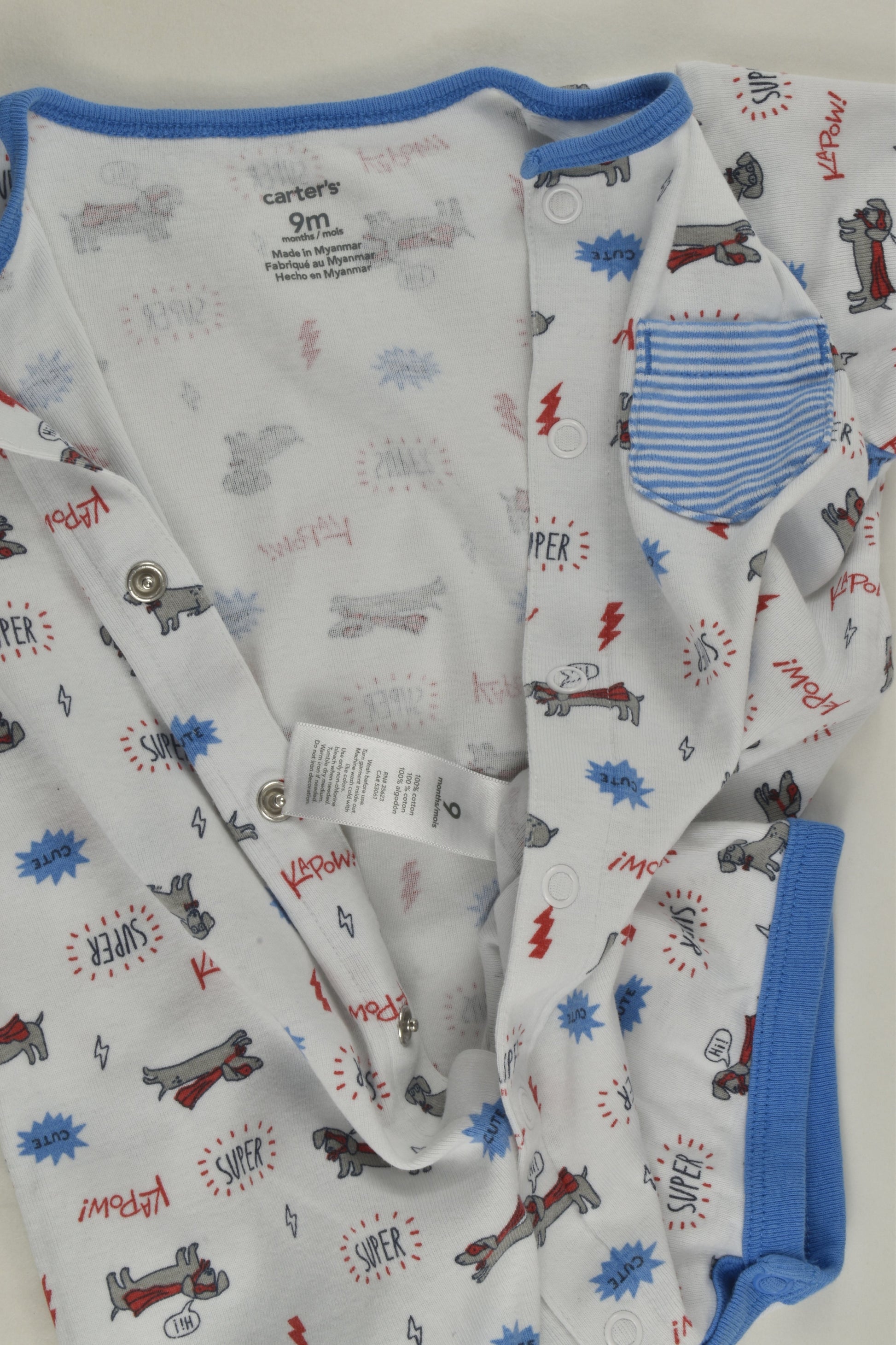 Carter's Size 0 (9 months) Super Dog Short Romper