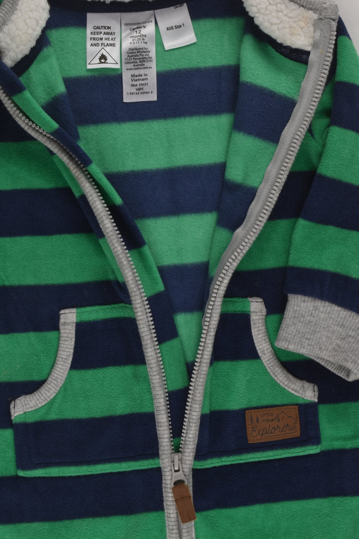 Carter's Size 0 Fleece One Piece