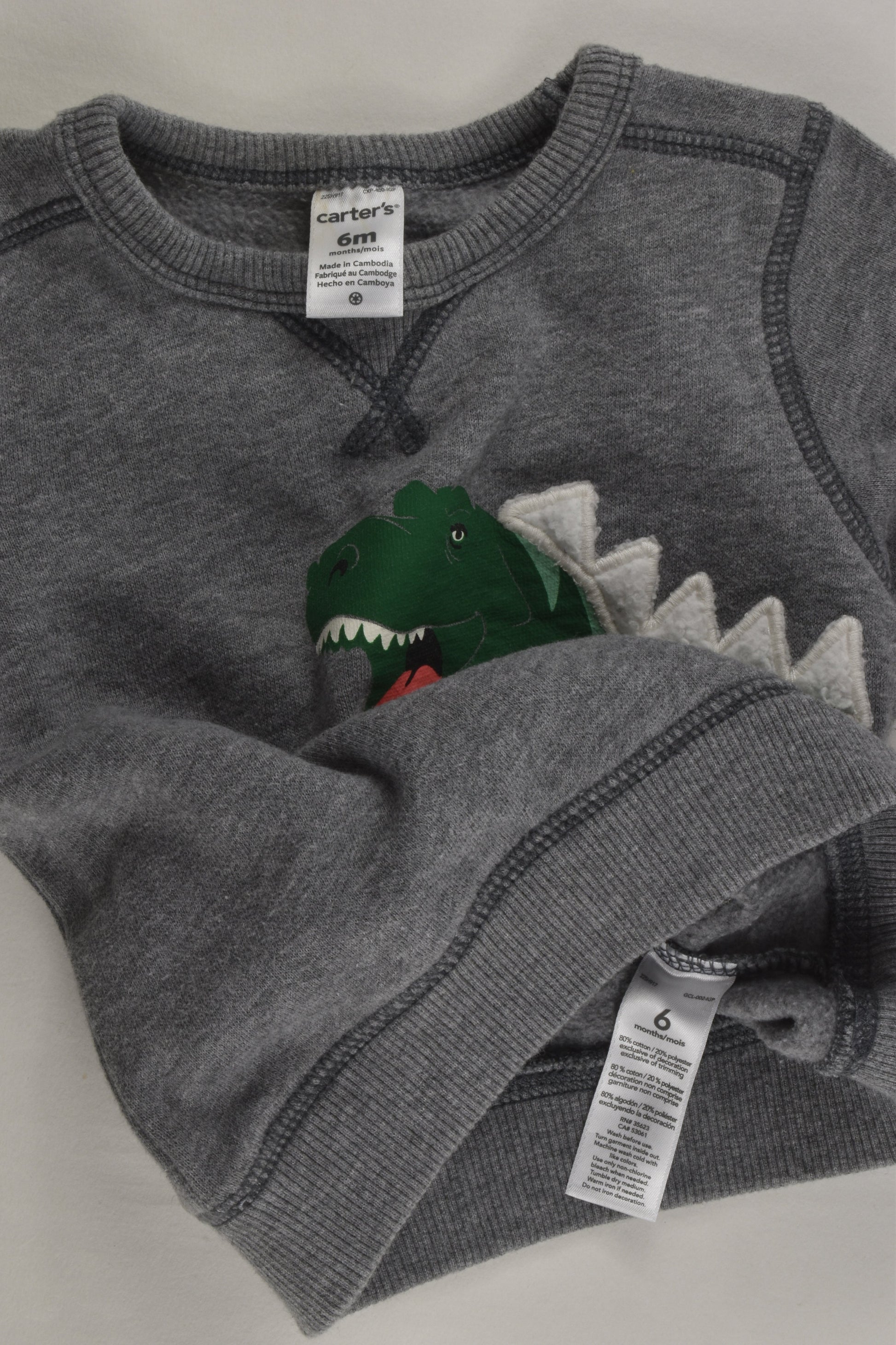 Carter's Size 00 (6 months) T-Rex Sweater