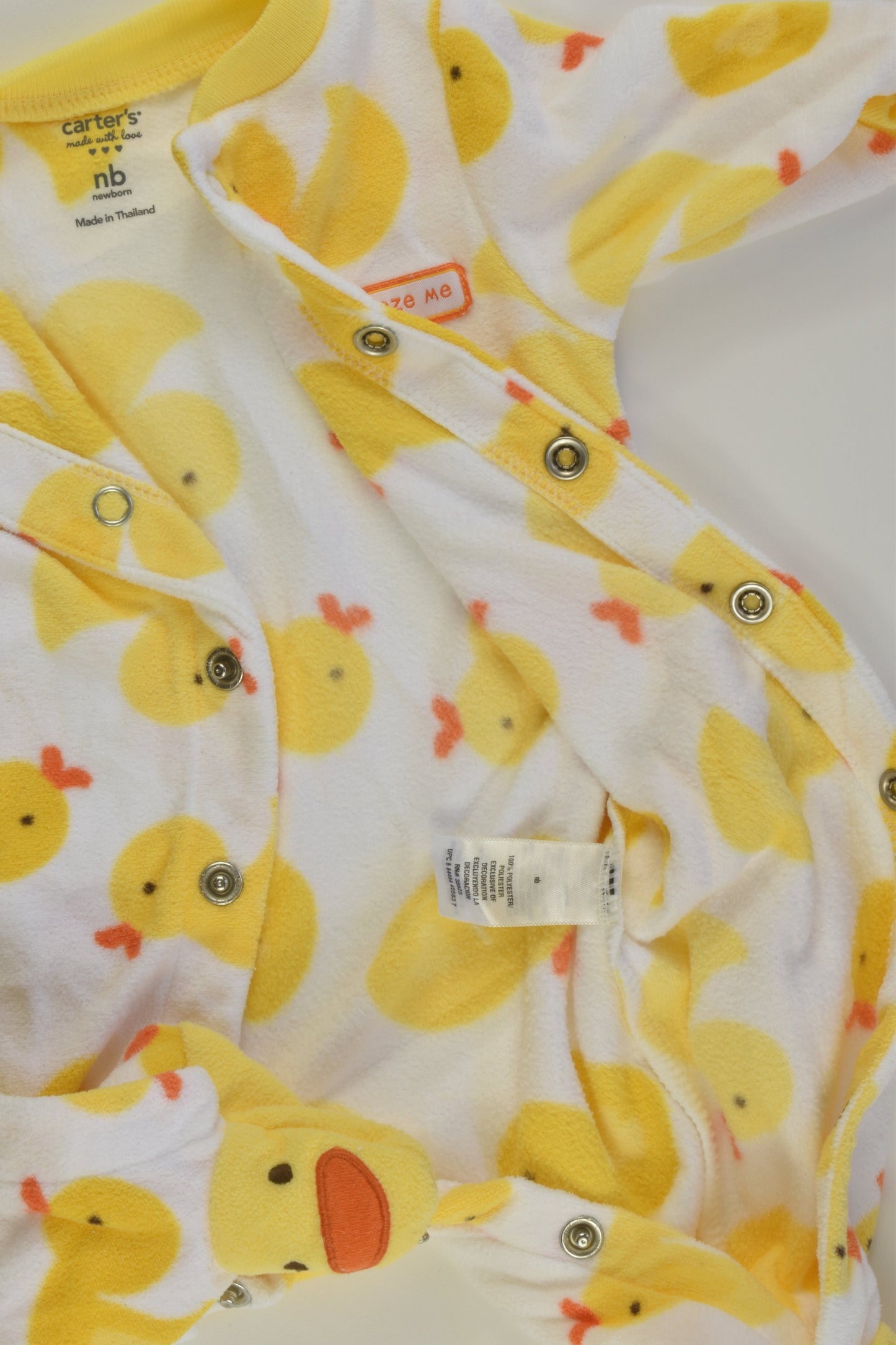 Carter's Size 0000 Duck Fleece Romper