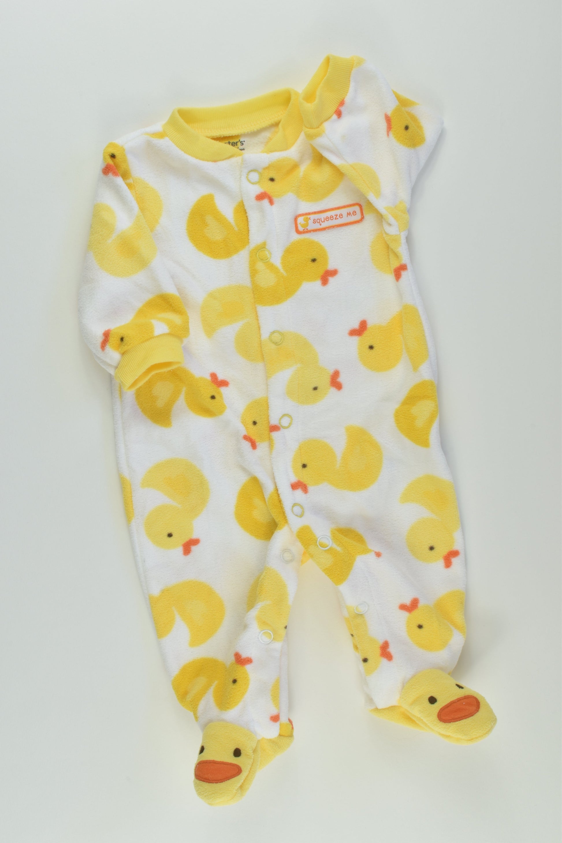 Carter's Size 0000 Duck Fleece Romper
